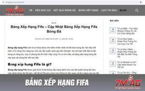 Bảng Xếp Hạng Fifa