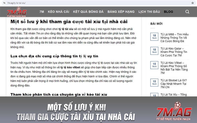 Một số lưu ý khi tham gia cược tài xỉu tại nhà cái