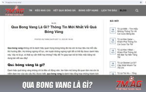 Qua Bong Vang Là Gì?